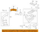 5n0129684b Volkswagen Vw Oem Air Cleaner Pipe Hose Duct Tube