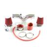 Cg-331101-10630 Unbranded Red Dual Twin Air Intake System Kit Dry Filter