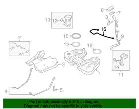 8a4z-9324-b Ford Genuine Fuel Hose Explorer Mkt