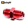 Rd-2j080831 Ft An6-an6 Emusa Male Thread Straight Aluminum Anodized Fitting Adapter Red