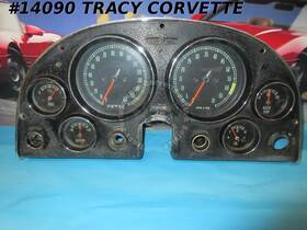 Gm6455363 General Motors 6455363 1965-1967 Corvette Original Cluster 6000 Red Line Tach 240 Temp 60 Oil