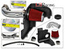 Hi-fd-06rd-a1-l Racing Red Air Intake Induction Kit Heat Shield For Ford