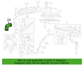 17252-rx0-a00 Honda Oem Genuine Civic Si 12-15 Intake Cleaner Air Duct Inlet Tube 17252rx0a00