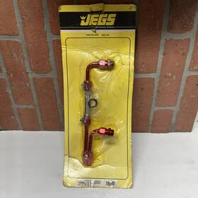 100820 Jegs Performance Hi-tech Dual Quad Fuel Line Braided Red Anodized