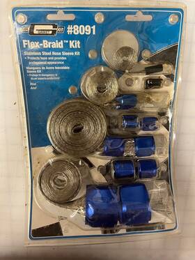 8091 Mr Gasket Mr. Co Stainless Steel Hose Sleeve Kit- Flex Braid Kit