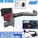 Heat Shield Cold Air Intake System Kit + Red Filter For 2019-24 Ram 1500 3.6L V6. Fixed Price $177.50.