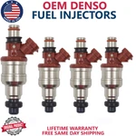 Pc Oem Denso Fuel Injectors For 1989 1990 92 93 94 95 Toyota Pick Up 2.4L. Fixed Price $129.00.