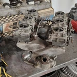 Vtg Edelbrock X-1 6X2 Crossram Intake W Carbs Linkage Chevy Sbc Hot Rod Gasser. Fixed Price $2599.98.