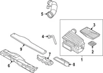 Genuine Volkswagen Intake Pipe 5WA-129-624. Fixed Price $81.59.