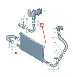New Audi Q7 Right Intercooler Pressure Hose 4M0145738R Genuine. Fixed Price $154.83.