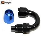 Emusa AN-8 AN8 180 Degree Blue Swivel Fuel Oil Gas Line Hose End Fitting Adapter. Fixed Price $9.98.