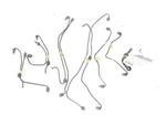 Factory Oem Fuel Distributor Gas Line Hose Set For 90-92 Mercedes 500SL R129. Fixed Price $249.95.