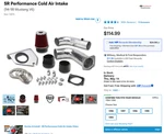 Sr Performance Cold Air Intake 94-98 Ford Mustang V6 3.8L Kit. Fixed Price $94.99.