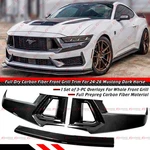 For 2024-26 Mustang S650 Dark Horse Full Carbon Fiber 3PC Front Grill Trim Cover. Fixed Price $499.99.