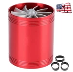Red Double Air Intake Turbine Turbo Supercharger Gas Fan Usa. Fixed Price $16.81.