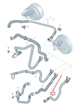 New Audi Tt Vacuum Pipe With Non-return Valve 8J0611931C. Fixed Price $80.54.