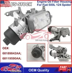 Engine Oil Filter Housing Fits For Fiat 500L 124 Spider 68189842AA. Fixed Price $158.99.