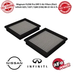 Afe 31-10196 Magnum Flow Pro Dry Filters Pair For Infiniti G25 / G37 Q40. Fixed Price $139.91.