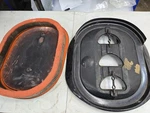Oem Mopar 70 71 72 & Body Six Pack 6 Barrel Non Air Grabber Cleaner Base. Fixed Price $550.00.