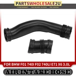 2PCS Upper Air Pipe Intake Hose Kit For Bmw F01 F02 E71 740I 740LI X6 3.0L. Fixed Price $24.99.