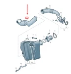 Genuine Vw Touareg MK2 Air Pipe 7P6129609B, New Product, Oem. Fixed Price $97.44.