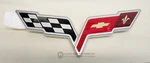05-08 LS2 LS3 LS7 Corvette Bumper Cover Nose Crossflags Emblem Front New Gm. Fixed Price $122.67.