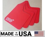 Streetrays Universal Starter Mud Flaps Set Red With Custom Vinyl Logo. Fixed Price $32.90.