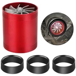 Universal Aluminum 2.5" Cold Air Intake Turbonator Dual Fan Fuel Gas Saver. Fixed Price $12.81.