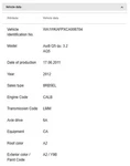 Audi Vacuum Hose 06E133773BS. Fixed Price $100.00.