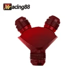 Emusa Red 2X AN8 8-AN Male To AN10 10-AN Flare Y-block Fitting Adapter. Fixed Price $16.49.
