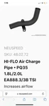 Neuspeed Hi Flo Charge Pipe, Turbo For Vw MK6 Jetta/gli/gti,passat 20+. Fixed Price $190.00.