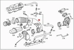 Genuine Mercedes Air Cleaner Intake Hose A208 C208 S202 S210 W163 1121400312. Fixed Price $129.18.