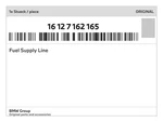 Genuine Bmw Fuel Supply Line 16-12-7-162-165 New. Fixed Price $677.88.