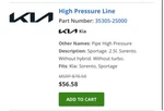 3533052S000 Oem Kia. Fixed Price $40.00.