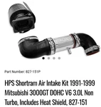 Hps Shortram Air Intake Kit 91-99 Mitsubishi 3000GT Dohc Non Turbo 827-151P. Fixed Price $199.00.