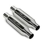 Slp Resonator Stainless Steel Polished 2.5" Inlet / Outlet 18.122" Length 4" Dia. Fixed Price $199.99.