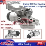 Engine Oil Filter Housing Fit For Fiat 500L 124 Spider 68189842AA. Fixed Price $167.77.
