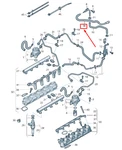 Audi R8 4S Fuel Line 07L201215D. Fixed Price $105.02.
