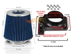 00-05 Eclipse 2.4 L4 3.0 V6 Air Intake Adapter +blue Filter. Fixed Price $22.50.