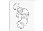 Genuine Audi Engine Air Intake Hose 5WA-129-624. Fixed Price $84.31.
