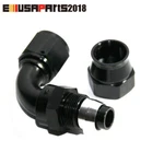 Emusa Black 12AN AN-12 Fitting 90 Degree Swivel Fuel Oil Gas Line Hose End. Fixed Price $11.99.