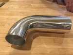 Air Intake Tube 3.5" O.d. 90 Degree Bend Aluminum 1" & 6" Legs Pipe Elbow. Fixed Price $95.00.