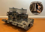 Ford Fe 352 390 427 428 Dual Quad (2X4) Intake Manifold With Holley Carburetors. Fixed Price $2210.00.
