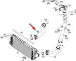 New Mb Sprinter W907 Right Intercooler Hose A9075282200 Genuine. Fixed Price $190.12.