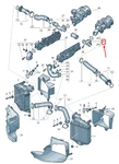 New Audi Q7 4M Left Upper Engine Charge Air Tube 0P2145673C. Fixed Price $132.55.