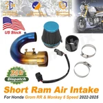New Short Ram Air Filter Intake Kit For 2022-2023 Honda Grom Rr & Monkey 5 Speed. Fixed Price $89.99.