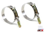 2X Hps Stainless Steel Spring Loaded T-bolt Clamp Sae 204 7" Id Hose 7.25"-7.56". Fixed Price $29.34.