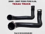 6C346C646BC 05 07 Ford F250 6.0L Pair Of Intercooler Duct Tube Pipes Oem. Fixed Price $189.00.