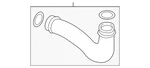 Genuine Volkswagen Connector Hose 1J0-145-822-H. Fixed Price $299.83.